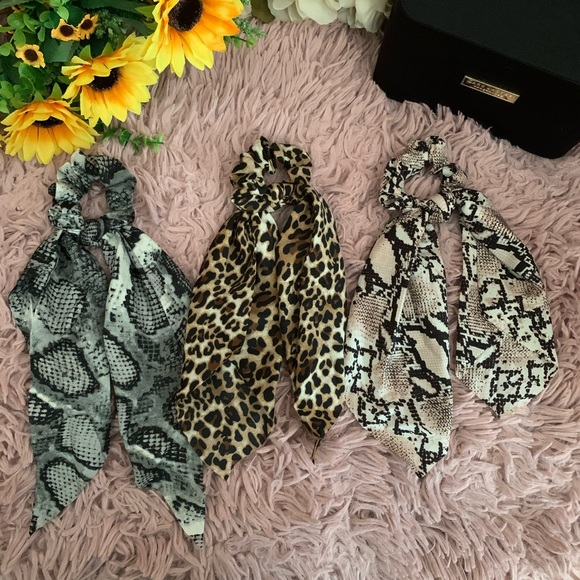 Accessories - Hair scrunchie bundle cheetah snake animal prints